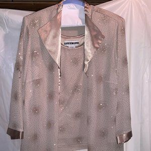 3-piece Pantsuit (pants, tank, overlay jacket)